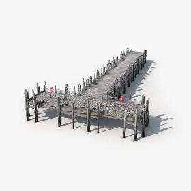 Wooden Pier 03 3D